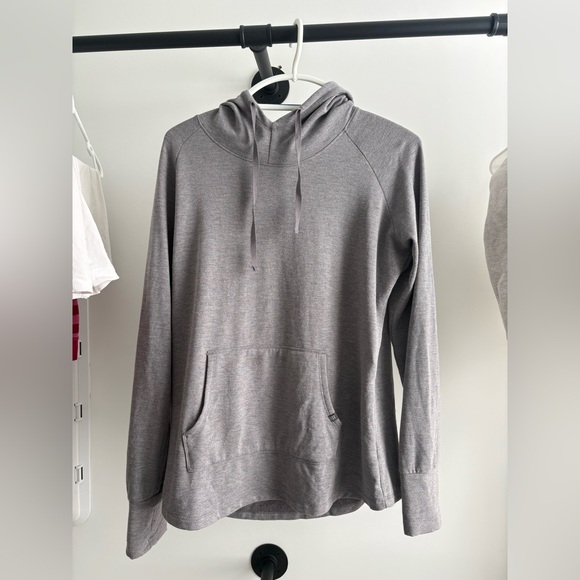 Free Fly Apparel Tops - Free Fly Heather Gray Lightweight Fleece Bamboo Hoodie Pullover, Beach, Fishing